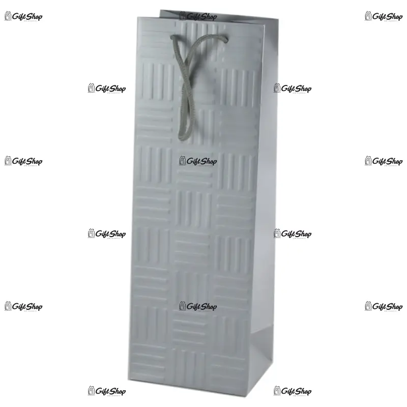 Punga cadou pentru bauturi 12x36 cm - unicolor texture